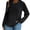 Black, variant on Women's Basic Shirts Long Sleeve Crew Neck Shirt Solid Print Black L