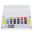 thumbnail image 2 of Watercolor Pigment Portable Bright Color Beginner Artist Watercolor Paint Set with Pen24 Colors, 2 of 12