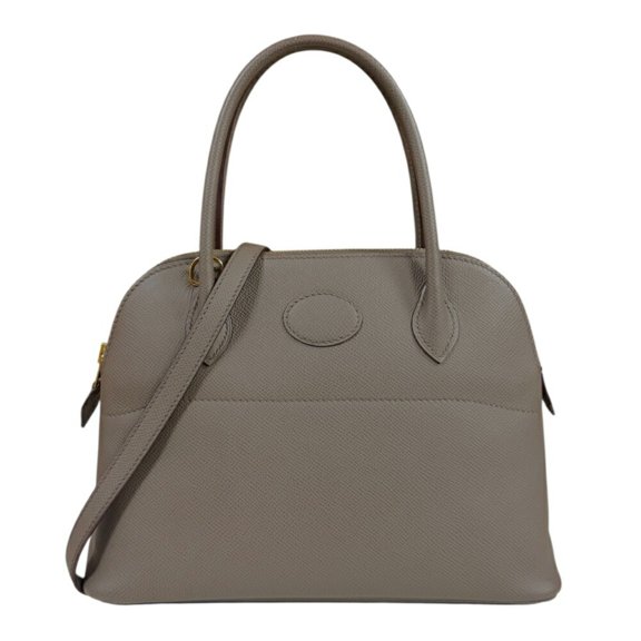 Pre-Owned Hermès Bolide 27 Shoulder Bag, Epsom Leather, Gray, Women's, HERMES 2-Way (Good)