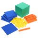 thumbnail image 4 of 1 juego de bloques de aprendizaje de matemáticas, material de aprendizaje de plástico, cubos, cubos de plástico, manipuladores, bloque de conteo de matemáticas, 4 of 7