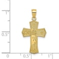 thumbnail image 5 of Auriga Fine Jewelry 10K Yellow Gold Passion Cross with Jesus Reversible Pendant for Women (L-28 mm,W-16 mm), 5 of 6