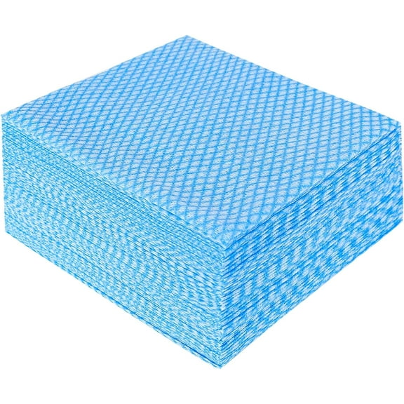 Disposable Cleaning Towels and Dish Cloths, Reusable Towels,Handy Cleaning Wipes, 50 Count/Pack,Blue