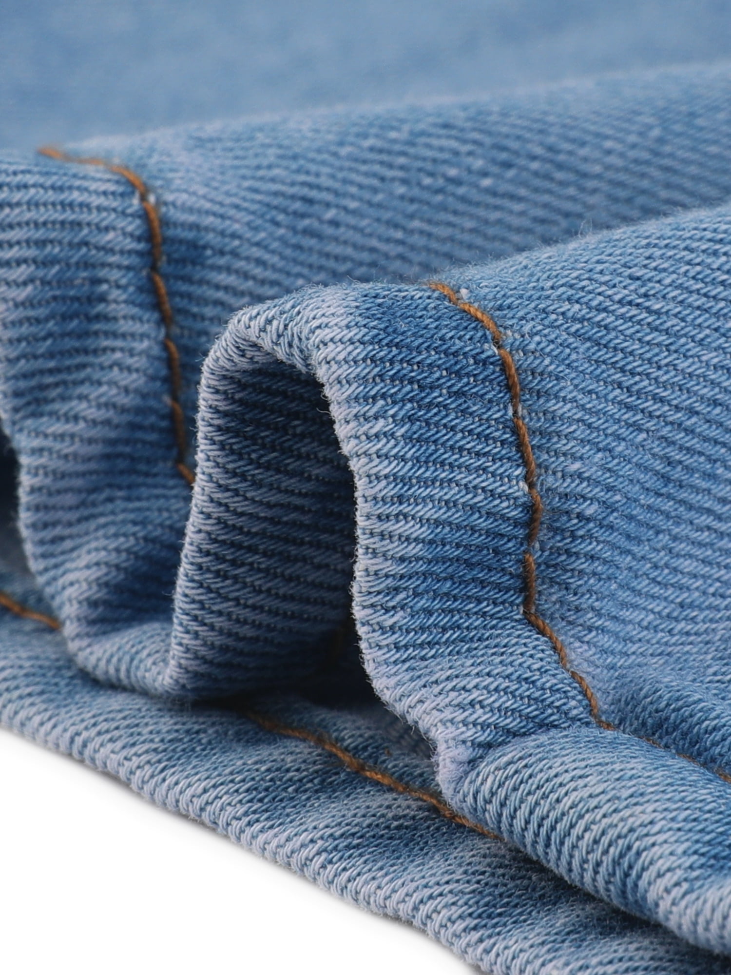DARING DIVA Women's Denim Collared Short Sleeve Chest Pocket Button Up Shirt XL Light Blue