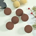 thumbnail image 2 of Christmas Tree Decorations,Flocked Christmas Balls,Plastic Shaped Hanging Set,Holiday Decor for Thanksgiving Party Decoration Hanging Ornaments,6 Pcs,Coffee, 2 of 7