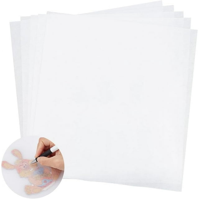 50 Sheets Tear Away Embroidery Stabilizer Water Soluble Fabric Non Woven Wash Away Fabric Machine Embroidery Topping Stabilizer Backing for Hand Sewing Craft Embroidery 19.8x19.7 Inch