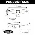 thumbnail image 2 of Lunettes de Lecture 2 Paires Lecteurs Noir et Métal Canon Compactes Pliantes Lunettes Unisexes pour Lecture Étui Inclus, 2 of 6