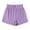 Purple, variant on Girls' Casual Ruffled Paperbag Waist Shorts Elastic Summer Wide Leg Shorts Green Size 11-12 Years