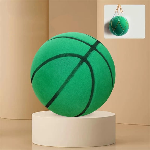 8Inch Flocked Quiet Basketball for Indoor Training, No-Mess PU Material for Apartment Use, kidds Youth Sports Gift