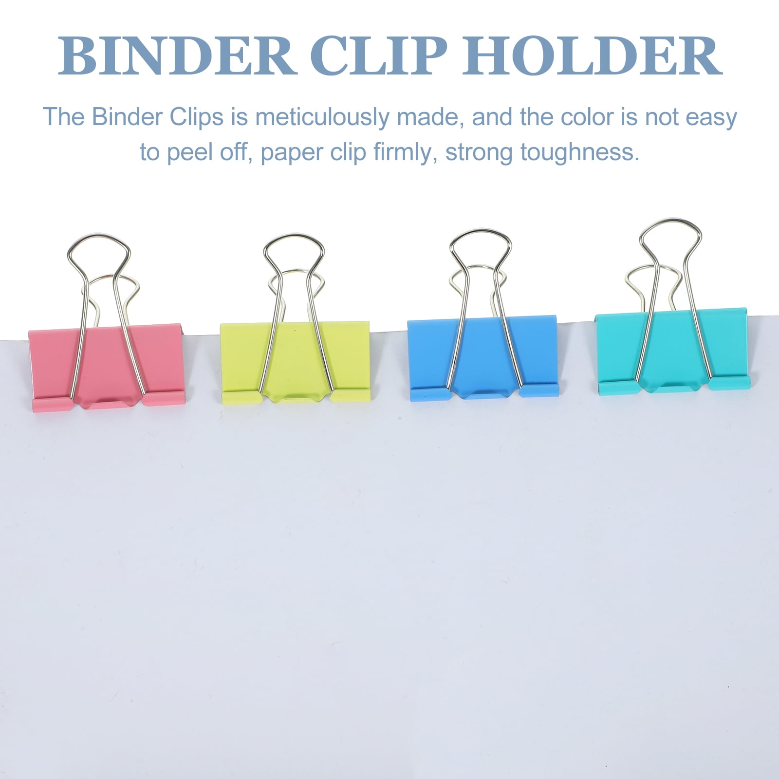 48 Pcs Binder Clips Holder Swallowtail Oversized Marcapaginas Libros Stainless Steel Student Office