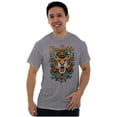 thumbnail image 4 of Stay Wild Tiger Head Rose Tattoo Plus Size Crewneck Graphic Tee Shirt Brisco Brands 2X, 4 of 5
