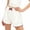 White, variant on NAISIBABY Girls Home Shorts Size 7, Loose Casual Lightweight Ice Silk Elastic Waist Kids Loungewear Shorts (5-14T)