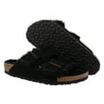 thumbnail image 4 of Birkenstock Arizona Shearling Unisex Shoes Size 9, Color: Black, 4 of 5