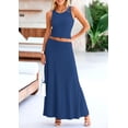 thumbnail image 4 of Conjunto de Falda Larga y Top para Mujer PRETTYGARDEN Azul Oscuro Talla L, 4 of 7