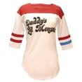 thumbnail image 1 of Suicide Squad Harley Quinn T-shirt Raglan « Daddy's Lil Monster » (Petit), 1 of 1
