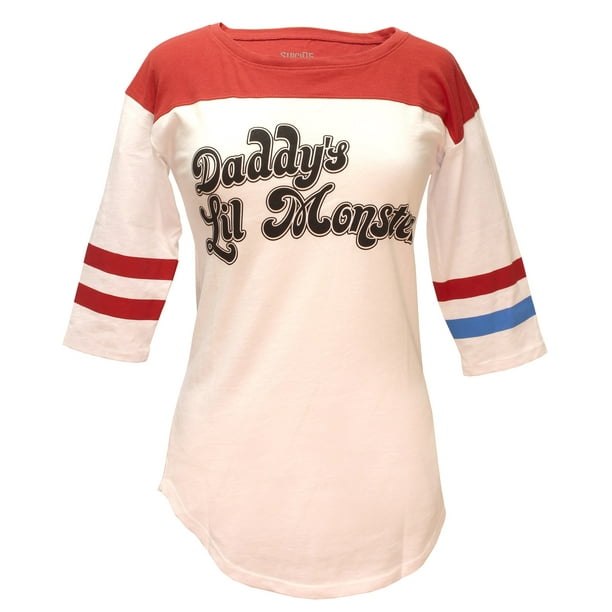 Bioworld Suicide Squad Harley Quinn Daddy's Lil Monster Raglan T