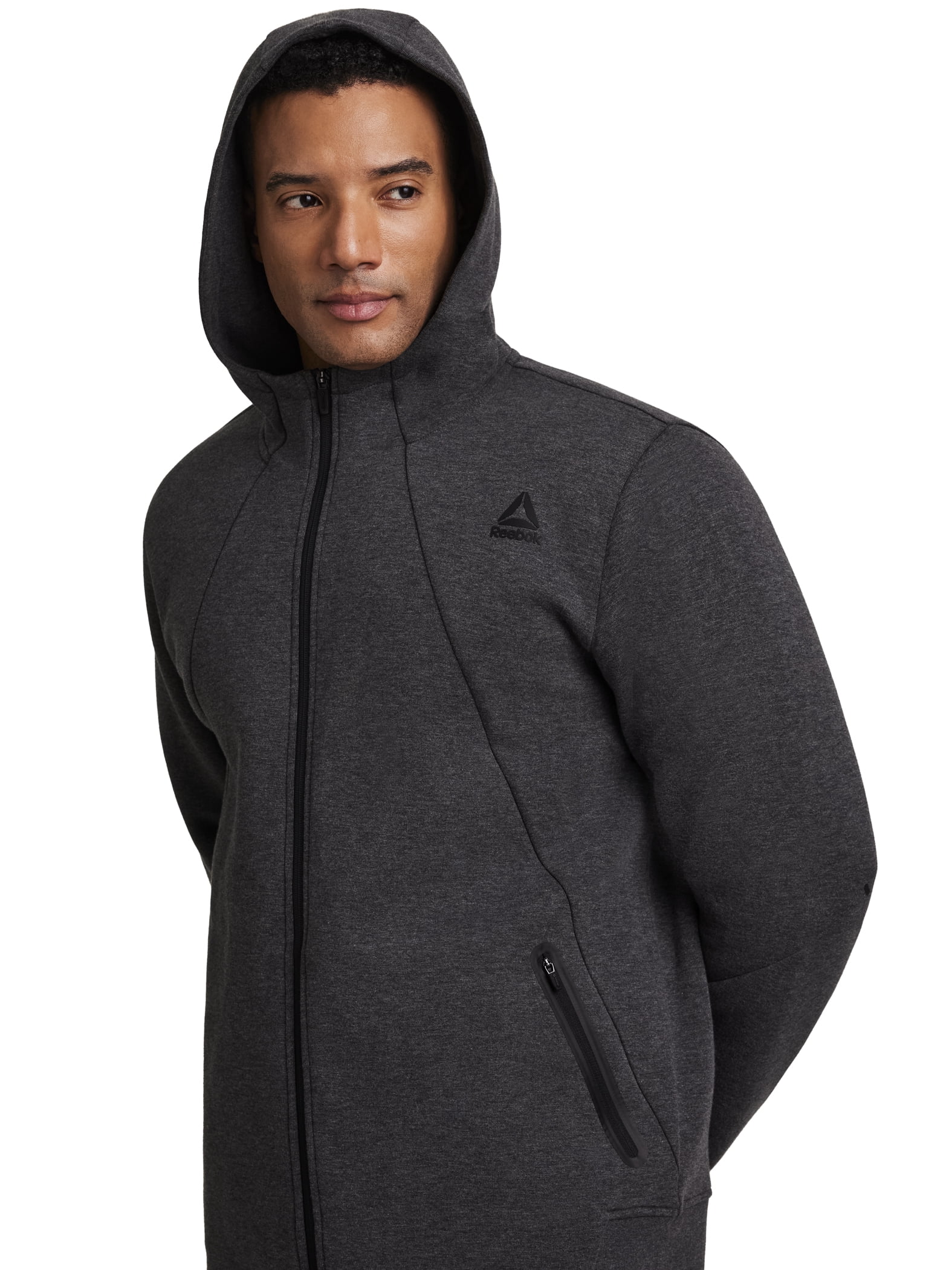 Reebok Men's and Big Men's Momentum Fleece Full Zip Hoodie, Sizes XS-5XL