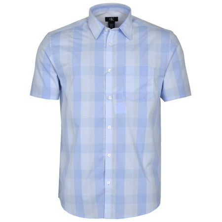 Checkered Short Sleeve Shirt Tidal Wave Blue