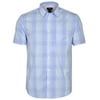 Checkered Short Sleeve Shirt Tidal Wave Blue