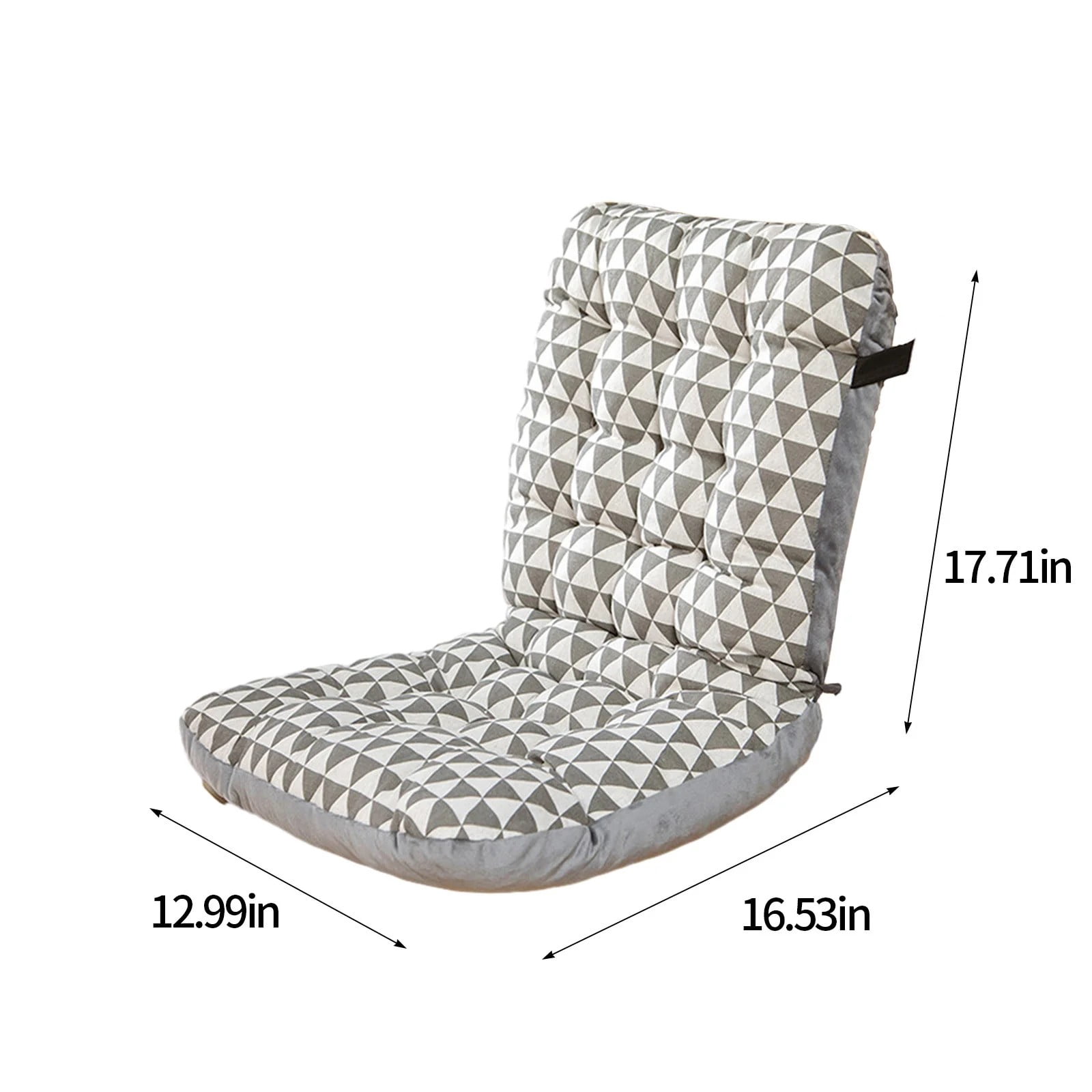 XIPYYK 1 Pcs Outdoor Indoor High Back Chair Cushions Patio Furniture Tufted Pillow with Ties All Weather Replacement Outdoor Rocking Chair Cushions, 34 x 13 Inches (Gray)