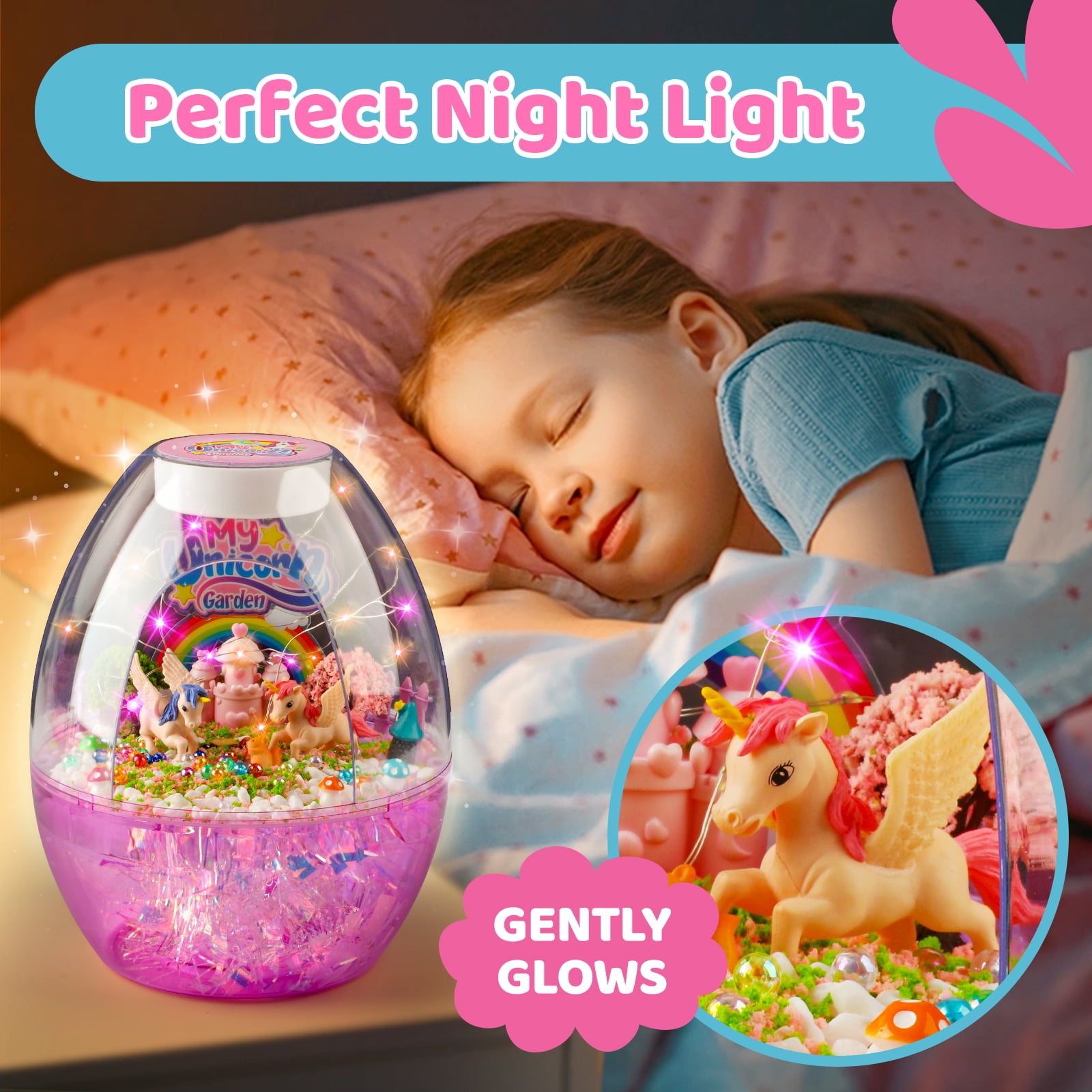 Flooyes Unicorn Terrarium Garden Craft Kit