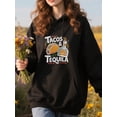 thumbnail image 2 of Funny Taco Quotes Hoodie for Men and Women, Unisex Pullover Hooded Sweatshirt, Comfortable Cotton Poly Blend, Casual Streetwear Outfit, 2 of 5