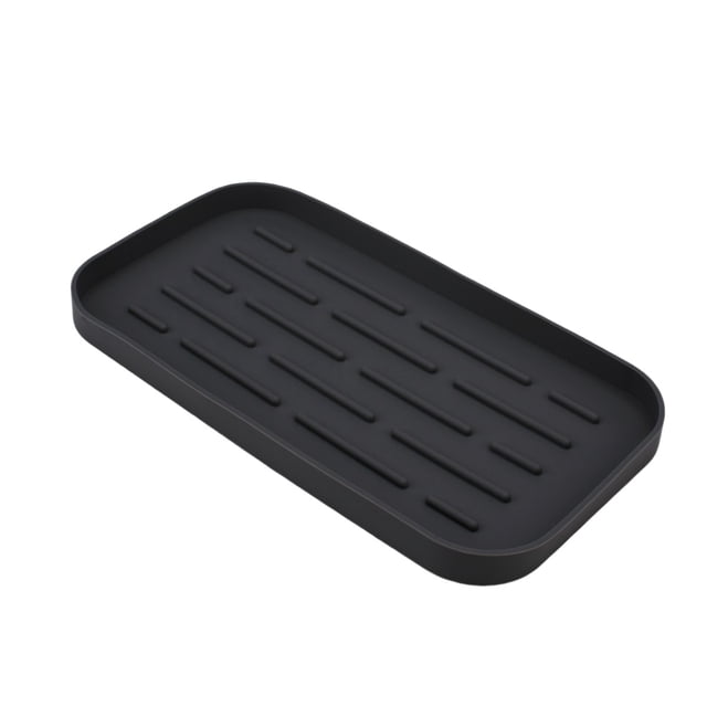 Silicone Sponge Holder Drain Tray Coasters For Kitchen Sink Organizer 25x13CM