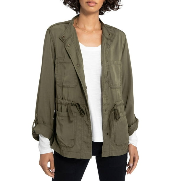 Social Standard by Sanctuary Womens Safari Tencel Jacket (Field Green ...