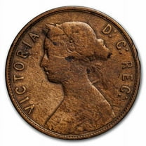 1865-1896 Newfoundland Large Cent Victoria Avg Circ