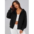 thumbnail image 3 of Sudadera con Capucha con Cierre PRETTYGARDEN Otoño 2025 Negra Talla M, 3 of 6