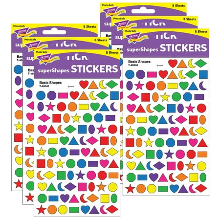 UPC: 0194629032853 | TREND Basic Shapes superShapes Stickers 800 Per Pack 6 Packs