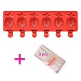 thumbnail image 4 of Reusable Silicone 6 Cavity Pineapple Ice Cream Mold With Free Sticks, 4 of 5