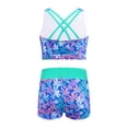thumbnail image 3 of iiniim Girls' Kids 2-Piece Active Set Dance Sport Outfits Racer Back Top and Booty Short Gymnastics Dancing Clothes, 3 of 7