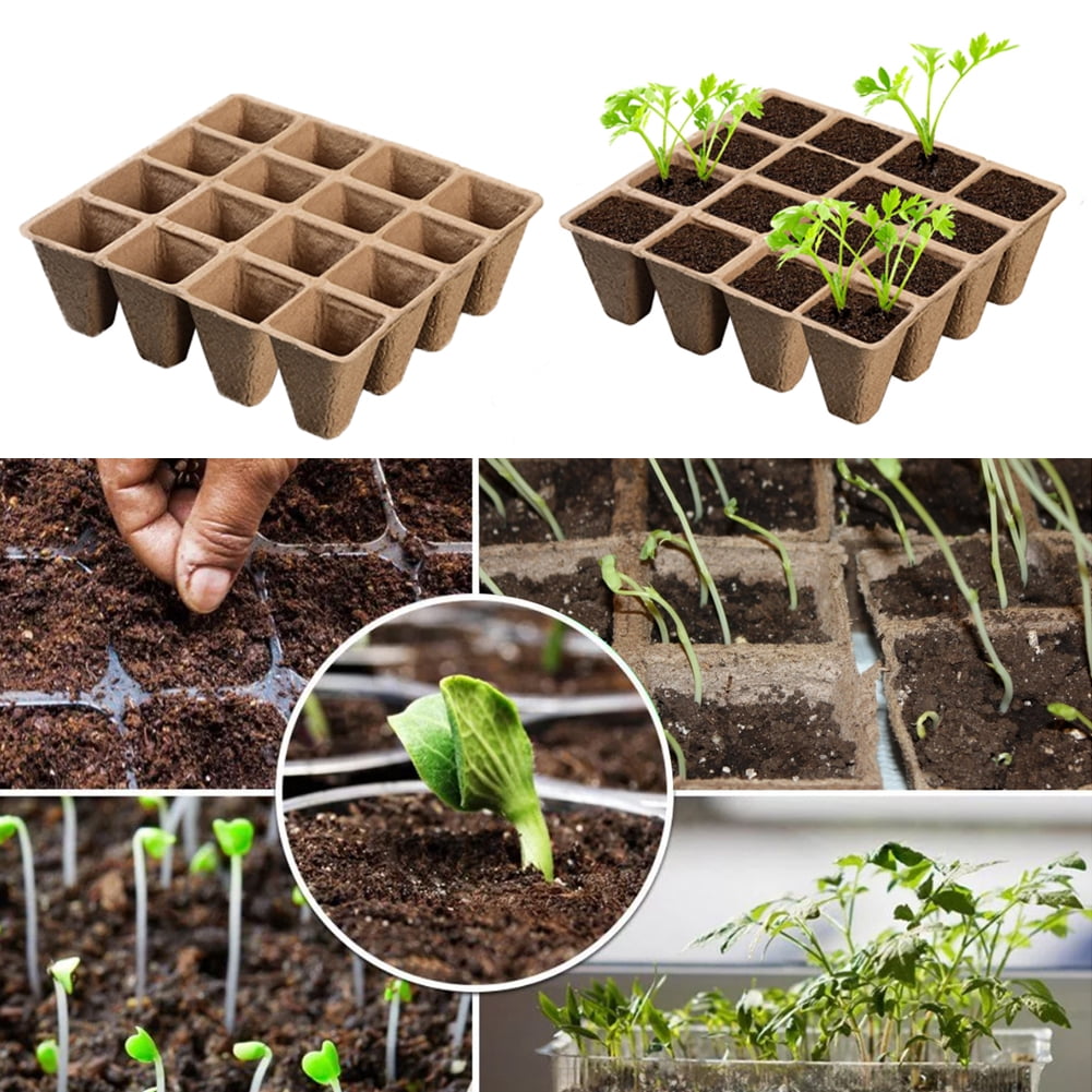 Cheers.US 4Pcs/Set Planter Nursery Pots, Organic Biodegradable Seedling ...