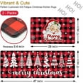 thumbnail image 5 of Christmas Anti Fatigue Kitchen Rugs and Mats Set of 2, Red and Black Buffalo Plaid Kitchen Floor Mats Cushioned Non Slip Washable, Christmas Tree Kitchen Mat Santa Claus Xmas Decor, 5 of 6