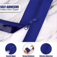 thumbnail image 5 of Instant Door Dust Protection Self-Adhesive Tarp Double Zipper Blue, 5 of 5