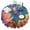 Colorful Tie Dye-3, variant on Colorful Tie Dye Pattern Round Tablecloth 60"x60",Wrinkle Wipeable Table Cloth for Kitchen Dining Room Picnic Patio Party
