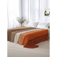 thumbnail image 6 of Burnt Orange Brown Flat Sheets Only California King Size, Soft Breathable Bed Top Sheets for Mattress, Farmhouse Vintage Wooden Luxury Bedding Flat Sheets for Home Hotel Bedroom Bed Protection, 6 of 9