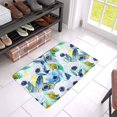 thumbnail image 2 of MKHERT Watercolor Boho Flowers Anemones Lilac with Peacock Feathers Doormat Rug Home Decor Floor Mat Bath Mat 23.6x15.7 inch, 2 of 3