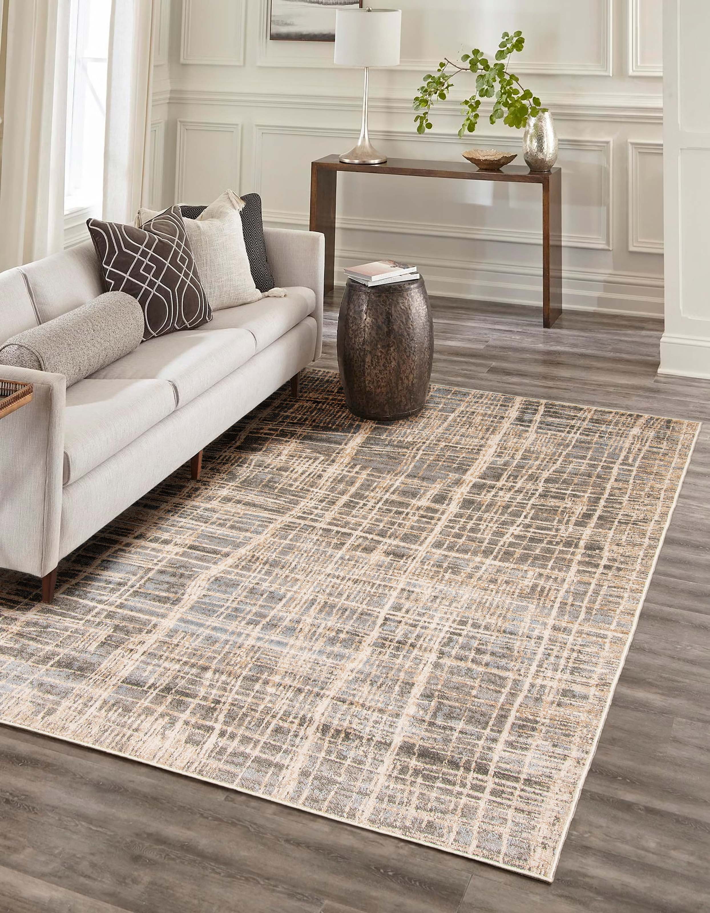 ECARPET Lattice Contemporary/Modern Area Rug for Living Room, Bedroom, Dining Room, Entrance, Hallway and More.