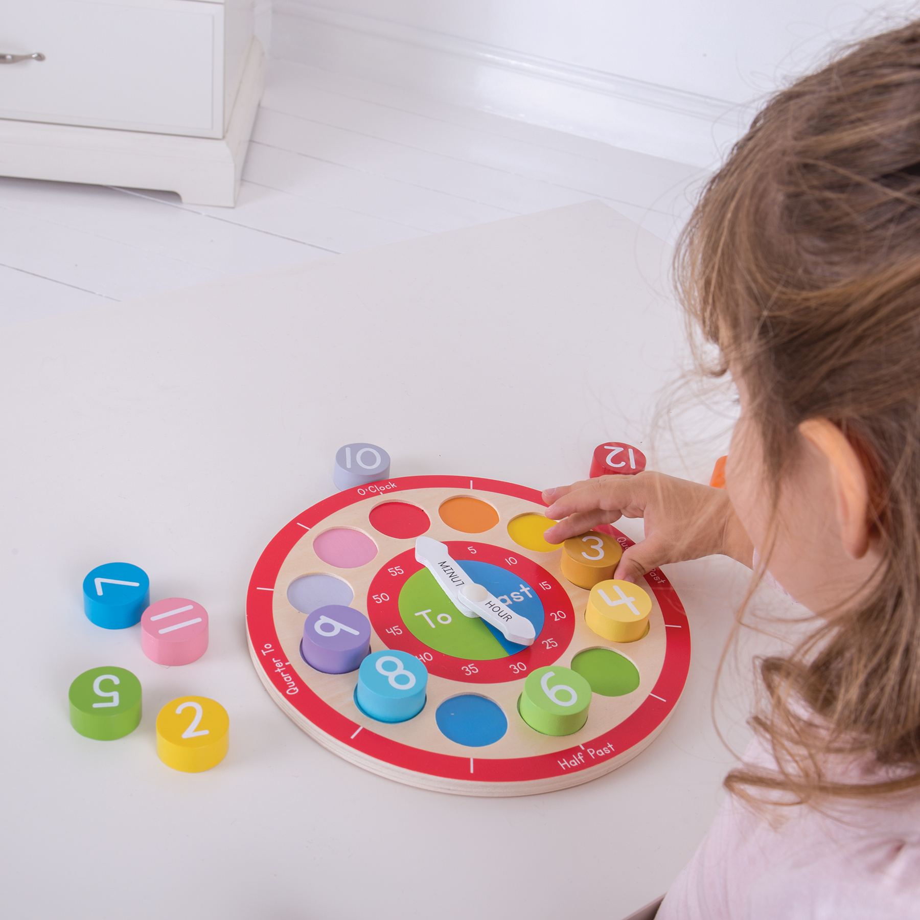 Bigjigs Toys Teaching Clock, Pack of 2