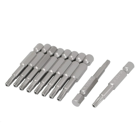 1/4" Punta Hexagonal T20 Torx Destornilladores de Seguridad 10 piezas