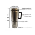 thumbnail image 3 of Taza de calefacción eléctrica para coche, revestimiento de acero inoxidable, taza de agua para calentar el calentador de agua para coche, taza térmica de 12 V/24 V, taza de agua para calentar, 3 of 3