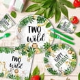 thumbnail image 4 of Two Wild Birthday Decorations Tableware - Jungle Animal Party Supplies For Safari 2nd Birthday Decorations, Plate, Cup, Napkin, Tablecloth, Cutlery, Straw | Serves 24$$Home Decor, Kitchen, & Other, 4 of 7