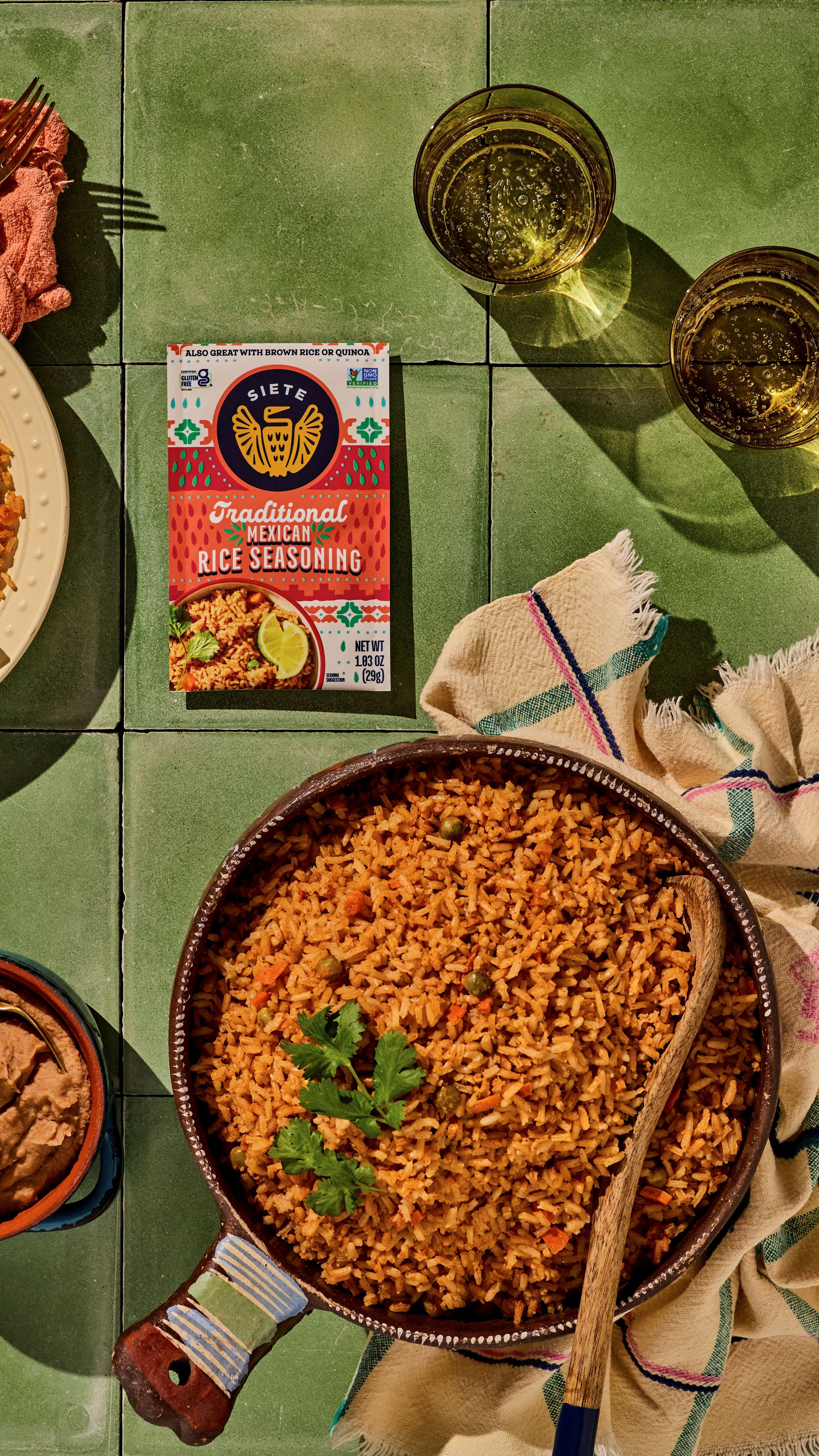 (2 pack) Siete Traditional Mexican Rice Seasoning, Gluten Free, 1.03 oz