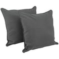 thumbnail image 3 of 25-inch Double-corded Solid Twill Square Floor Pillows with Inserts (Set of 2) - Indigo, 3 of 3