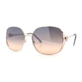 thumbnail image 4 of Womens Glitter Button Jewel Ribbon Hinge Metal Butterfly Sunglasses Gold - Black Brown, 4 of 8