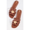 thumbnail image 2 of Sam Edelman Bay Dk Bourbon Radiant Leather Embellished Leather Strap Sandals (Dk Bourbon Radiant, 5), 2 of 4