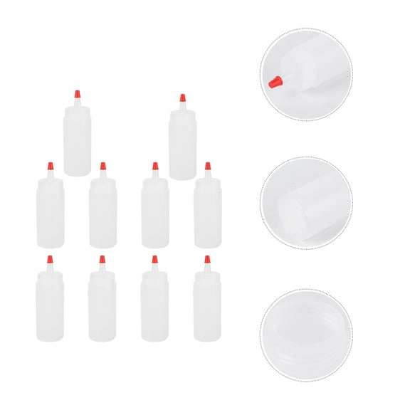 HOMEMAXS White Plastic Squeeze Bottle with Lid for Sauce Storage 120ml Perfect for BBQ and Camping Trip