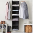 thumbnail image 3 of Household Essentials 6 Shelf Hanging Closet Organizer, Hanging Closet Shelf, Fabric Poly Linen and PEVA Shelving, 3 of 8
