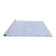 thumbnail image 2 of Ahgly Company Machine Washable Indoor Rectangle Solid Blue Modern Area Rugs, 4' x 6', 2 of 4